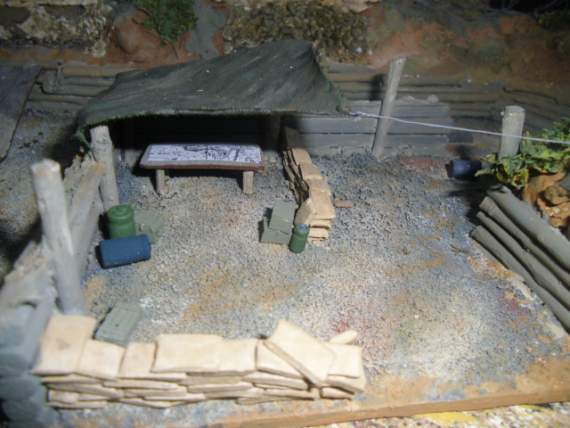Construcción de trinchera y puesto de mando a escala 1:72