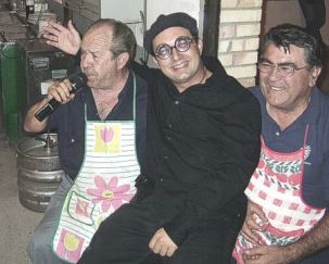 Miguel Ángel con Cristóbal y Gregorio