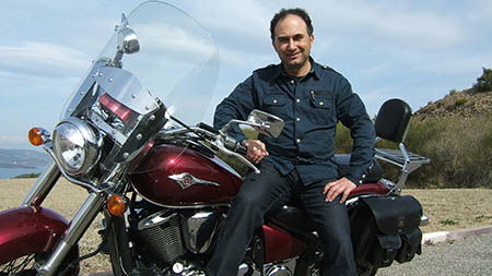 Miguel Ángel en un receso del rodaje