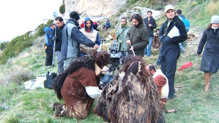 Set de rodaje de Perceval a los pies del Castillo de Loarre
