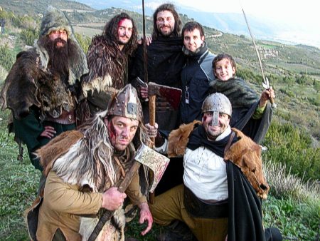 Figuración de Perceval con el director Pablo Aragüés