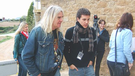 Biff Byford, el cantante de Saxon con Pablo Aragüés