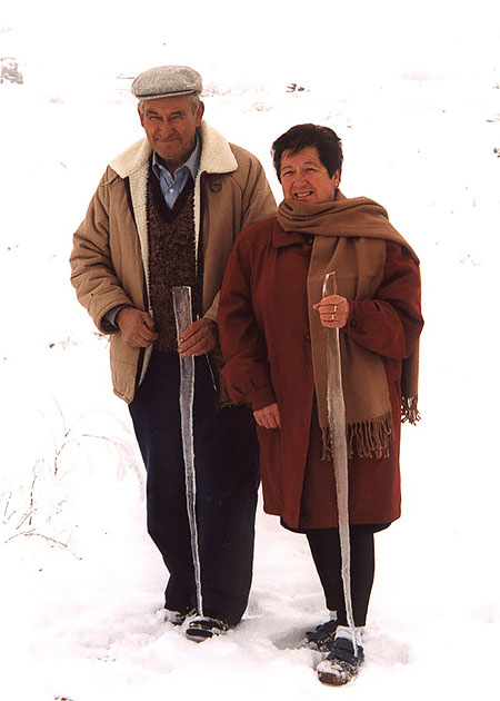 Congelados en la nieve
