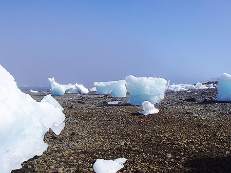 Icebergs en la playa