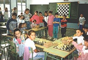 Los más jóvenes del curso de ajedrez