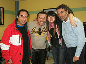 Miguel Ángel con Isidro Montalvo, MJ Aledón y Roberto Alcaraz