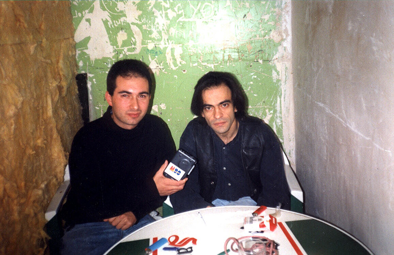 Miguel Ángel Lordán entrevistando a Enrique Urquijo (Los Secretos)