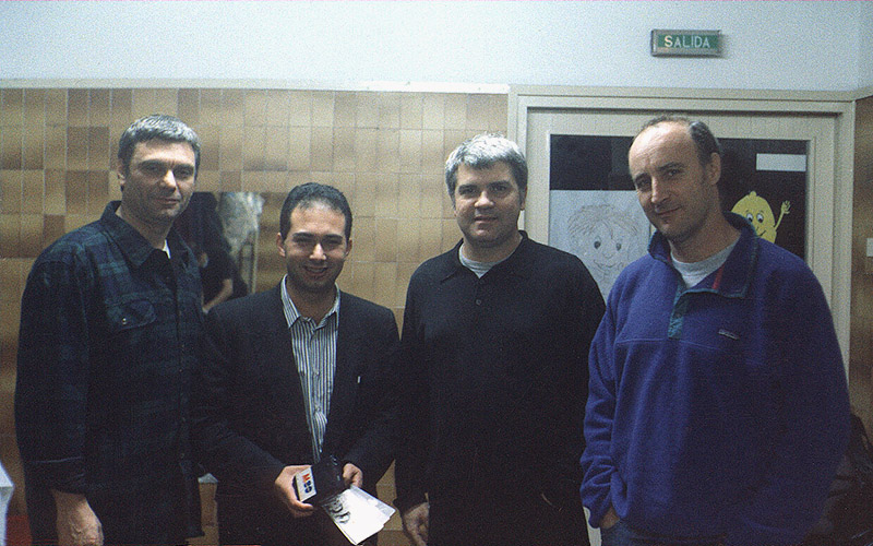 Miguel Ángel Lordán entrevistando a Tricicle