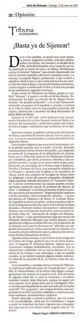 ¡Basta ya de Sijenear!