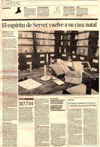 El espíritu de Servet vuelve a su casa natal