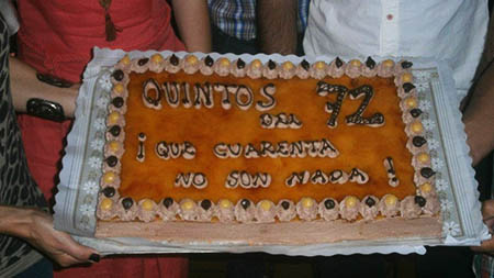 La tarta como en todas las buenas celebraciones