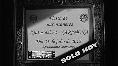 Convocatoria de fiesta de cuarentañeros