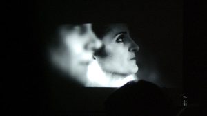 Instante de la proyección en Boltaña