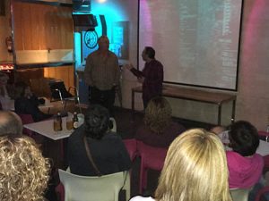 Enrique López y Miguel Ángel Lordán en la presentación en Fraga