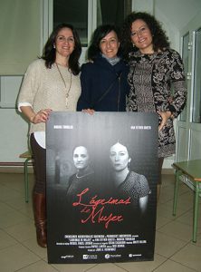 La catequista (Marisa Torralba), nuestra fusilada embarazada (María Luzán) y la maestra (Ana Esther Ubieto)