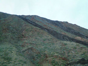 Detalle de los ríos de lava