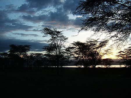 Anochecer en el Lago Nakuru