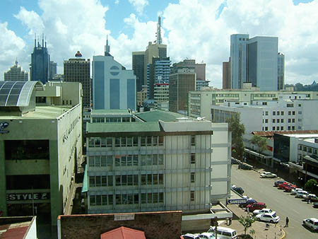 Vistas de Nairobi desde el Hotel Safari Club