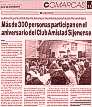 300 socios participan en el X cumpeaños del Club de Sijena