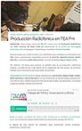 Producción radiofónica en TEA FM